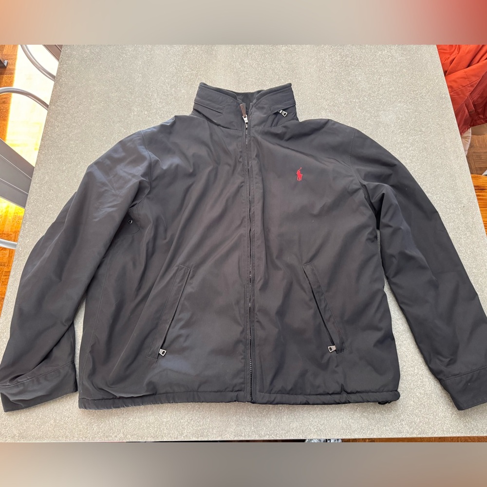 Ralph Lauren Black Jacket with Red Logo